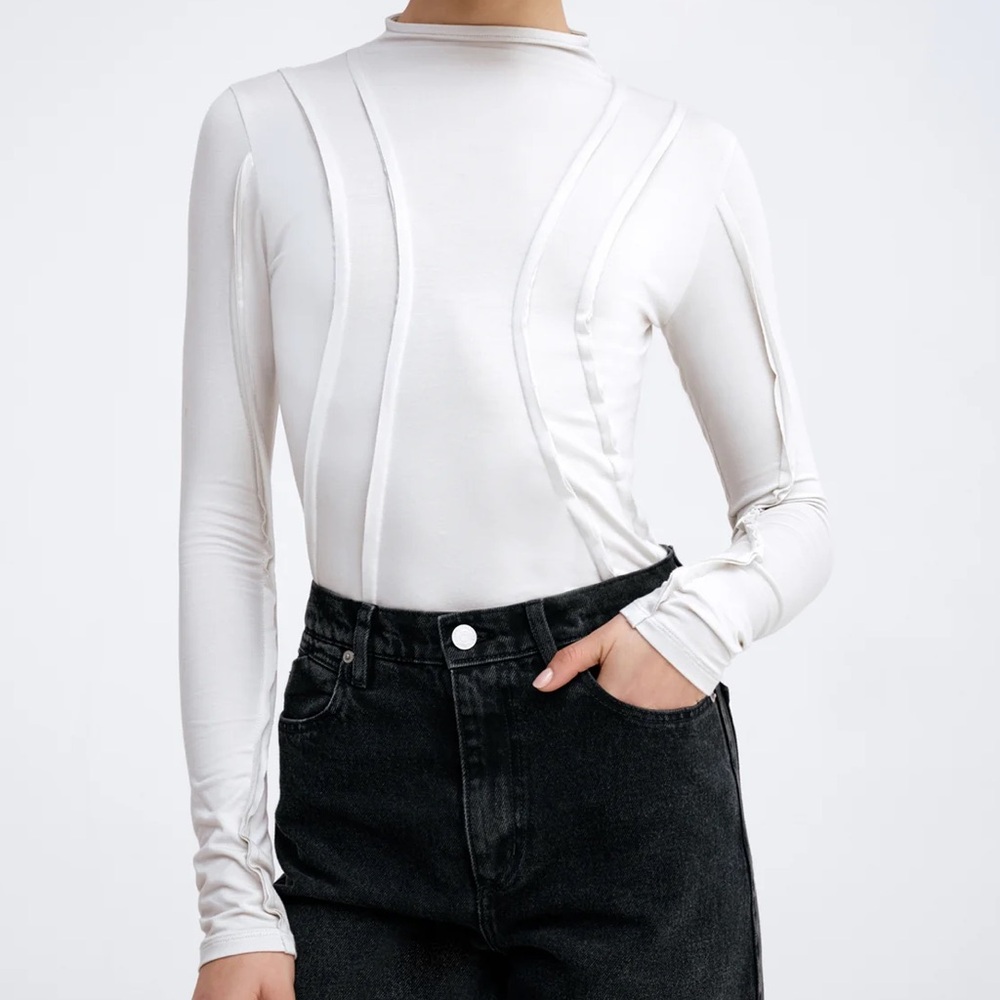 Elegant Cream Long Sleeve Top